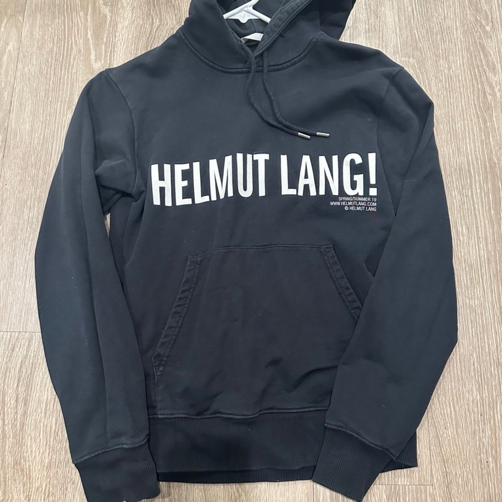 Helmut Lang Black Graphic Hoodie